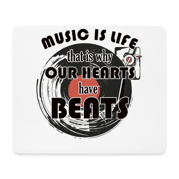 Music Is Life for composers - Mouse Pad (horizontal) - white - Front