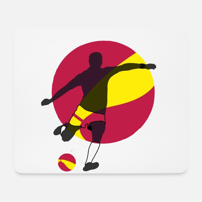 Fußball,Spanien - Mousepad (Querformat) - Weiß