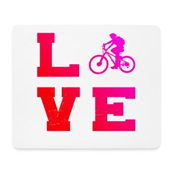 Mountainbike Damen Radsport MTB Radfahrer - Mousepad (Querformat) - Weiß - Vorne