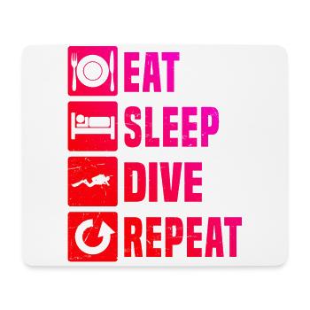 Scuba Taucher Diver Diving Taucher Free Dive - Mouse Pad (horizontal) - white - Front