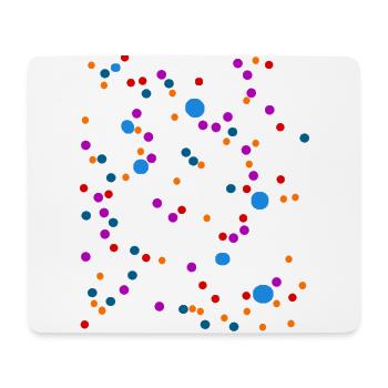 Points de couleur d’art abstrait - Tapis de souris (format paysage) - blanc - Devant