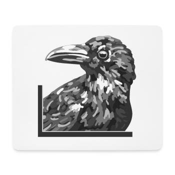 Corbeau, corbeau, corbeau, oiseau noir - Tapis de souris (format paysage) - blanc - Devant