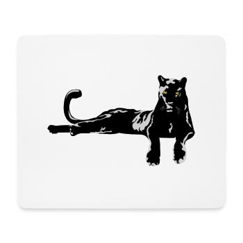 Panther Big Cat Predator - Chill - Tapis de souris (format paysage) - blanc - Devant