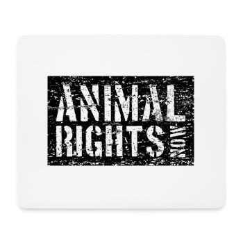 ANIMAL RIGHTS NOW VEGAN - Tapis de souris (format paysage) - blanc - Devant