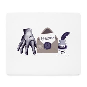 Zombie hand with letter - Mouse Pad (horizontal) - white - Front