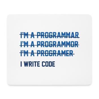 I Write Code - Mouse Pad (horizontal) - white - Front