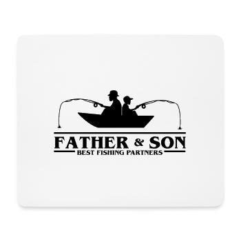 Father and Son Best Fishing Partners Fish Fish - Mouse Pad (horizontal) - white - Front