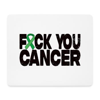 Fuck You Cancer - Green Ribbon - Mouse Pad (horizontal) - white - Front