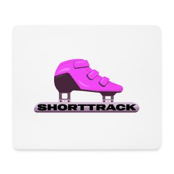 shorttrack eisschnelllauf eisläufer schlittschuh - Mousepad (Querformat) - Weiß - Vorne