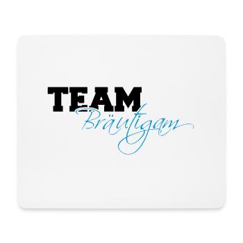 Team Bräutigam Schriftzug Hochzeit JGA Junggeselle - Mousepad (Querformat) - Weiß - Vorne