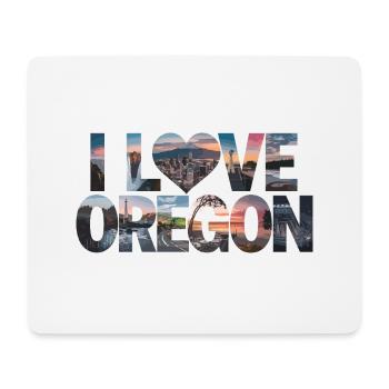 I Love Oregon für Oregon Urlauber - Mousepad (Querformat) - Weiß - Vorne