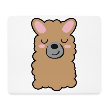 Lama - Mousepad (Querformat) - Weiß - Vorne