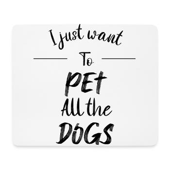 Petting dogs - Mouse Pad (horizontal) - white - Front