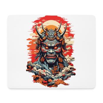 Japanese Oni Demon Vaporwave Vintage Design - Mouse Pad (horizontal) - white - Front