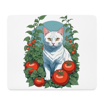 Garden Cat Cute Pet Love - Mouse Pad (horizontal) - white - Front