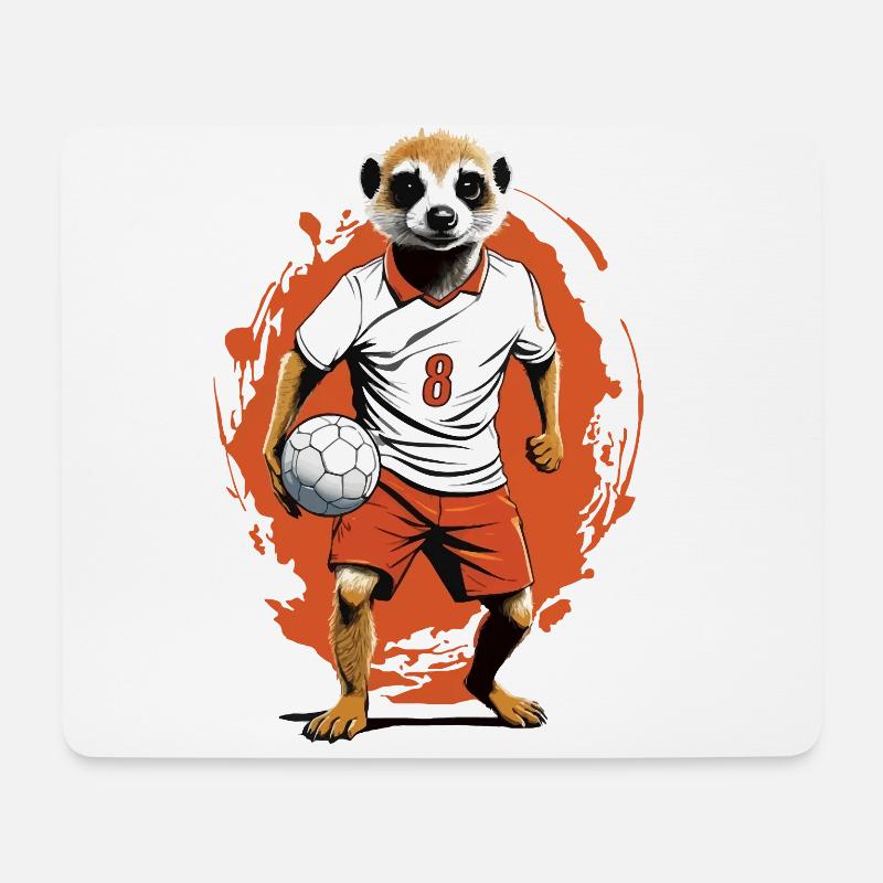 Erdmännchen Handballspieler Streetwear Style - Mousepad (Querformat) - Weiß