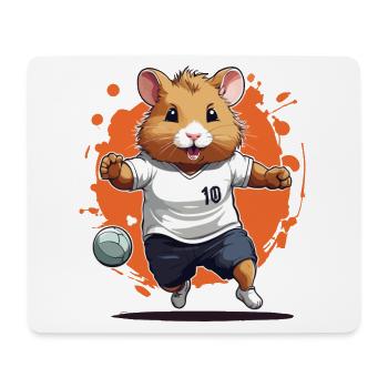 Handballspieler Hamster Streetwear Ikonischer Stil - Mousepad (Querformat) - Weiß - Vorne