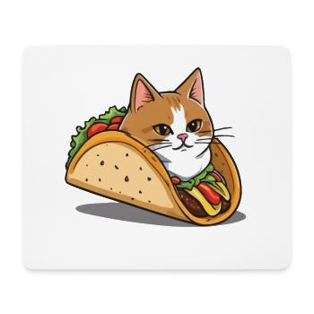 Taco Cat Cinco de Mayo Aesthetic Food Streetwear - Mouse Pad (horizontal) - white - Front