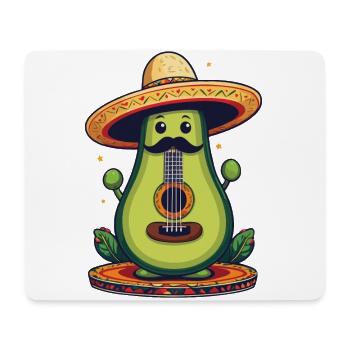 Avocado Mexikanischer Mariachi Gitarren Fiesta - Mousepad (Querformat) - Weiß - Vorne