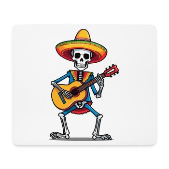 Mexicain Mariachi Squelette Guitare Fiesta - Tapis de souris (format paysage) - blanc - Devant