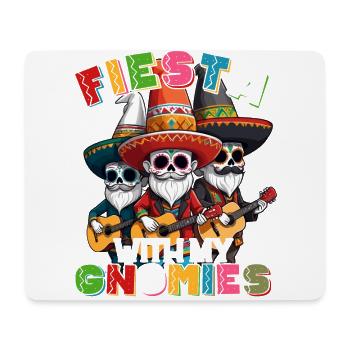 Funny Gnomes Fiesta Mexican Holiday - Mouse Pad (horizontal) - white - Front