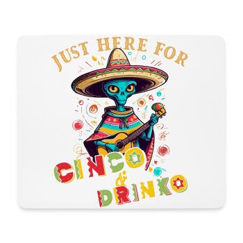 Fiesta Alien Spruch Lustiger Cinco de Mayo - Mousepad (Querformat) - Weiß - Vorne