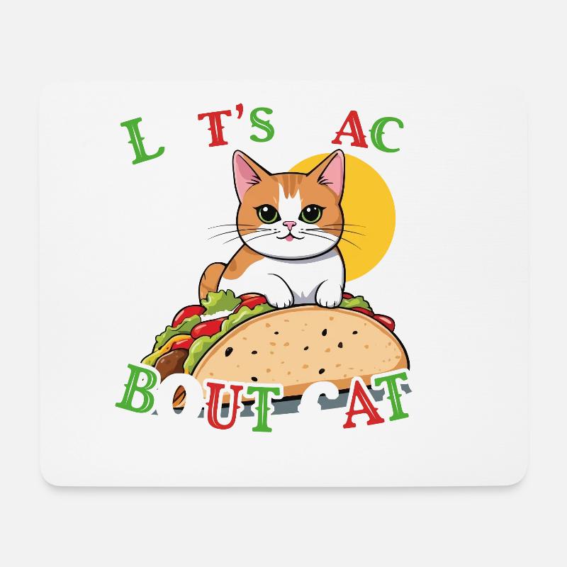 Lustige Taco Katze Cinco De Mayo Mexikanisch - Mousepad (Querformat) - Weiß