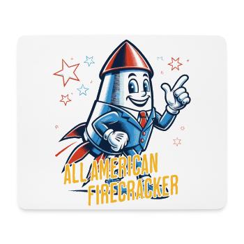All American Firecracker Retro Vintage Design - Mouse Pad (horizontal) - white - Front