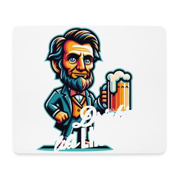Drinkin' Like Lincoln Retro Vintage Design - Mouse Pad (horizontal) - white - Front