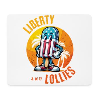 Liberty Et Suces Design Vintage Rétro - Tapis de souris (format paysage) - blanc - Devant