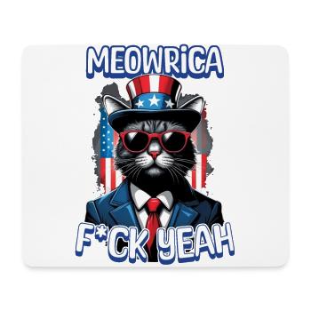 Meowrica Cat 4th Of July Happy Cat Celebrate - Mousepad (Querformat) - Weiß - Vorne