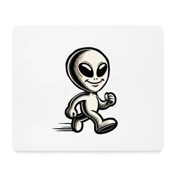 Rétro Vintage Alien Halloween Costume Décoration - Tapis de souris (format paysage) - blanc - Devant