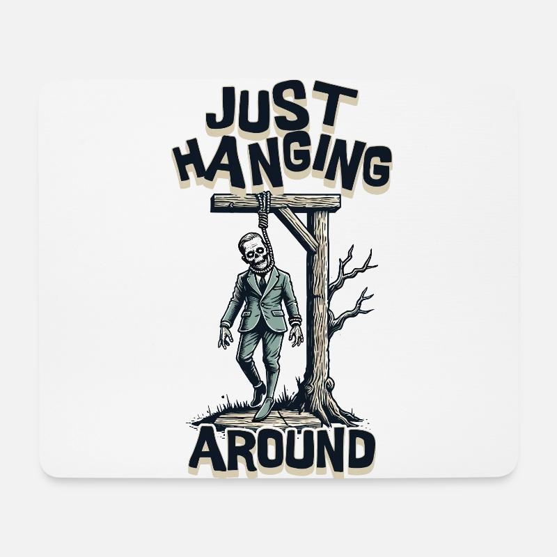 Lustiger Halloween Zombie Spruch Sarkastisch - Mousepad (Querformat) - Weiß