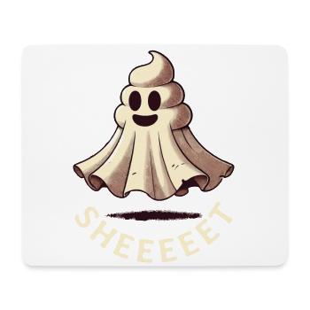 Funny poop pile ghost humorous poop - Mouse Pad (horizontal) - white - Front