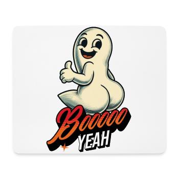 Boo Yeah Fantôme Drôle Dire Design - Tapis de souris (format paysage) - blanc - Devant