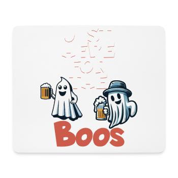 Fête fantôme d’Halloween avec de la bière et de l’alcool - Tapis de souris (format paysage) - blanc - Devant