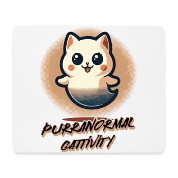 Funny Halloween Outfit Purranormal Cattivity - Mouse Pad (horizontal) - white - Front