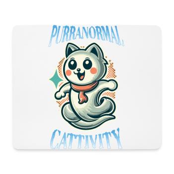 Funny Halloween Outfit Purranormal Cattivity - Mouse Pad (horizontal) - white - Front