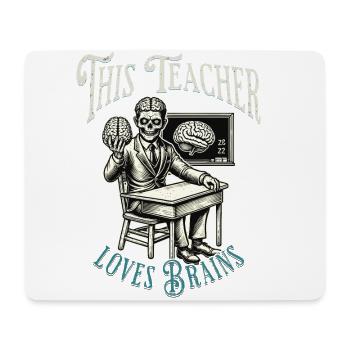 Lustiger Zombie Lehrer Spruch Retro Vintage Design - Mousepad (Querformat) - Weiß - Vorne
