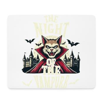 Die Nacht Der Vampir Katze Mystik - Mousepad (Querformat) - Weiß - Vorne