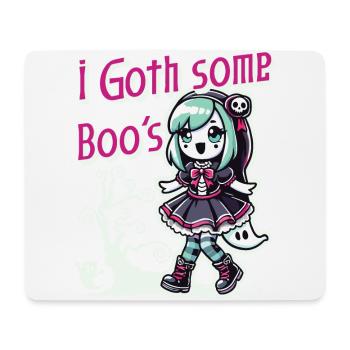 Halloween Goth Girl J’ai des fantômes - Tapis de souris (format paysage) - blanc - Devant