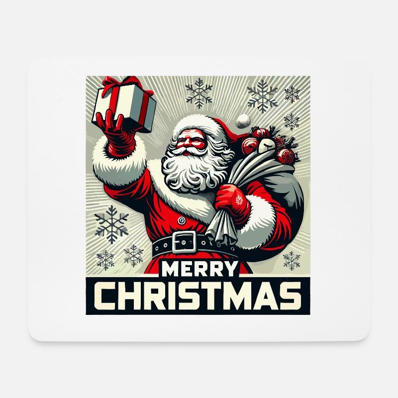 Sarkastischer Weihnachtsmann Klassischer Stil - Mousepad (Querformat) - Weiß