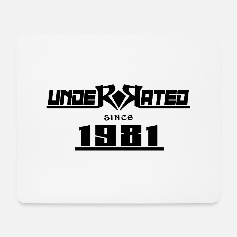 1981 birthday 41years limited underrated edition - Mouse Pad (horizontal) - white
