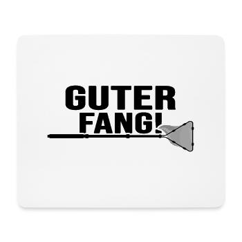 Angler angelt Angelschein "guter Fang"" Anglermeme - Mousepad (Querformat) - Weiß - Vorne