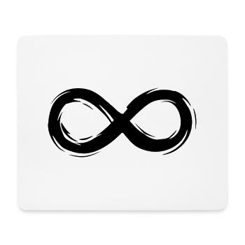Unendlich Zeichen Symbol in Schwarz - Mousepad (Querformat) - Weiß - Vorne