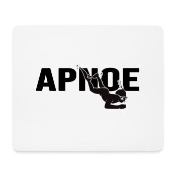 apnoe streckentauchen apnoetaucher freediving - Mousepad (Querformat) - Weiß - Vorne