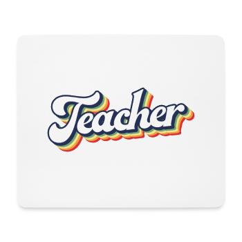 Cadeau d’un enseignant rétro génial - Retour à l’école - Tapis de souris (format paysage) - blanc - Devant