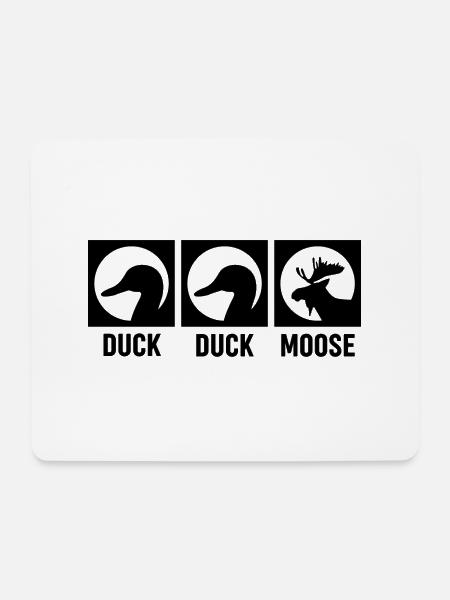 Ente Ente Elch - Mousepad (Querformat) - Weiß