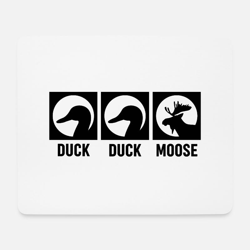 Ente Ente Elch - Mousepad (Querformat) - Weiß