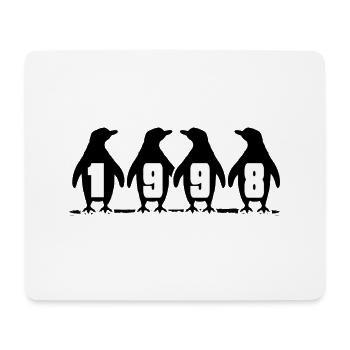 1998 Birthday Penguin Party Winter Swimmers - Tapis de souris (format paysage) - blanc - Devant